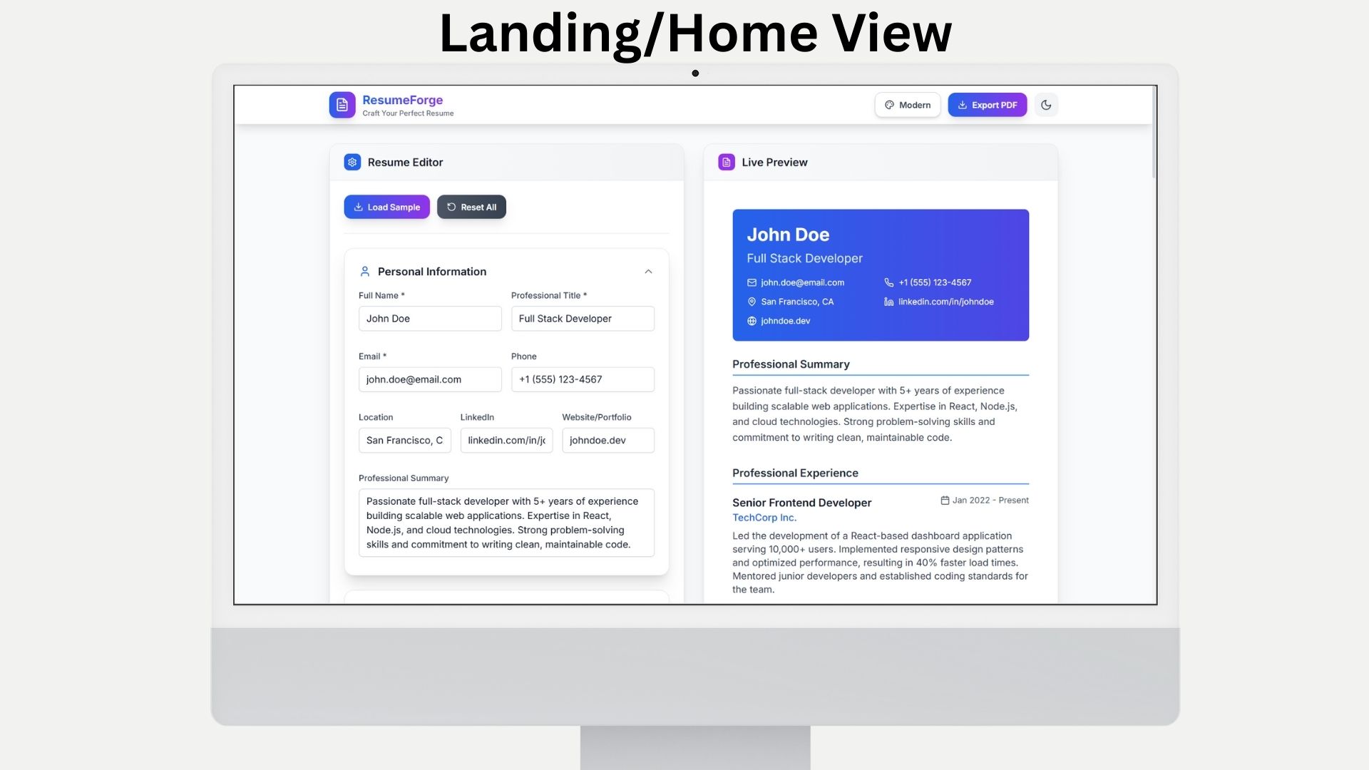 ResumeForge screenshot 2
